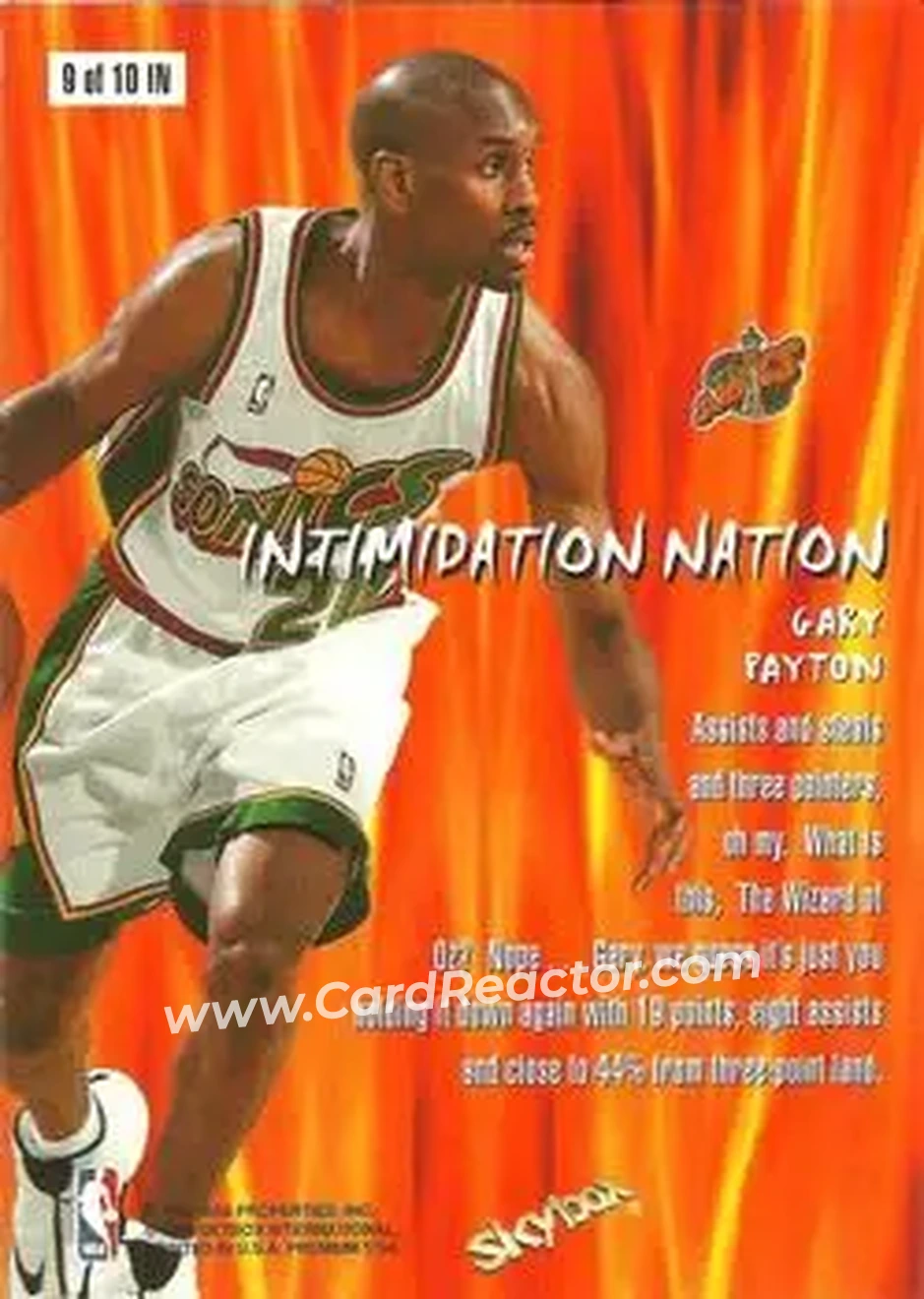 Back of Gary Payton