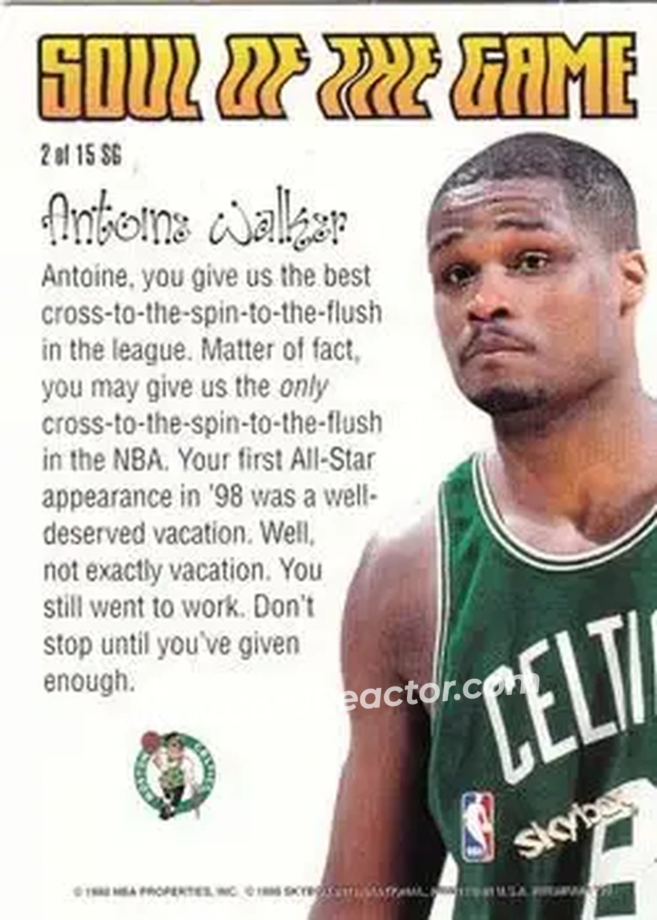 Back of Antoine Walker