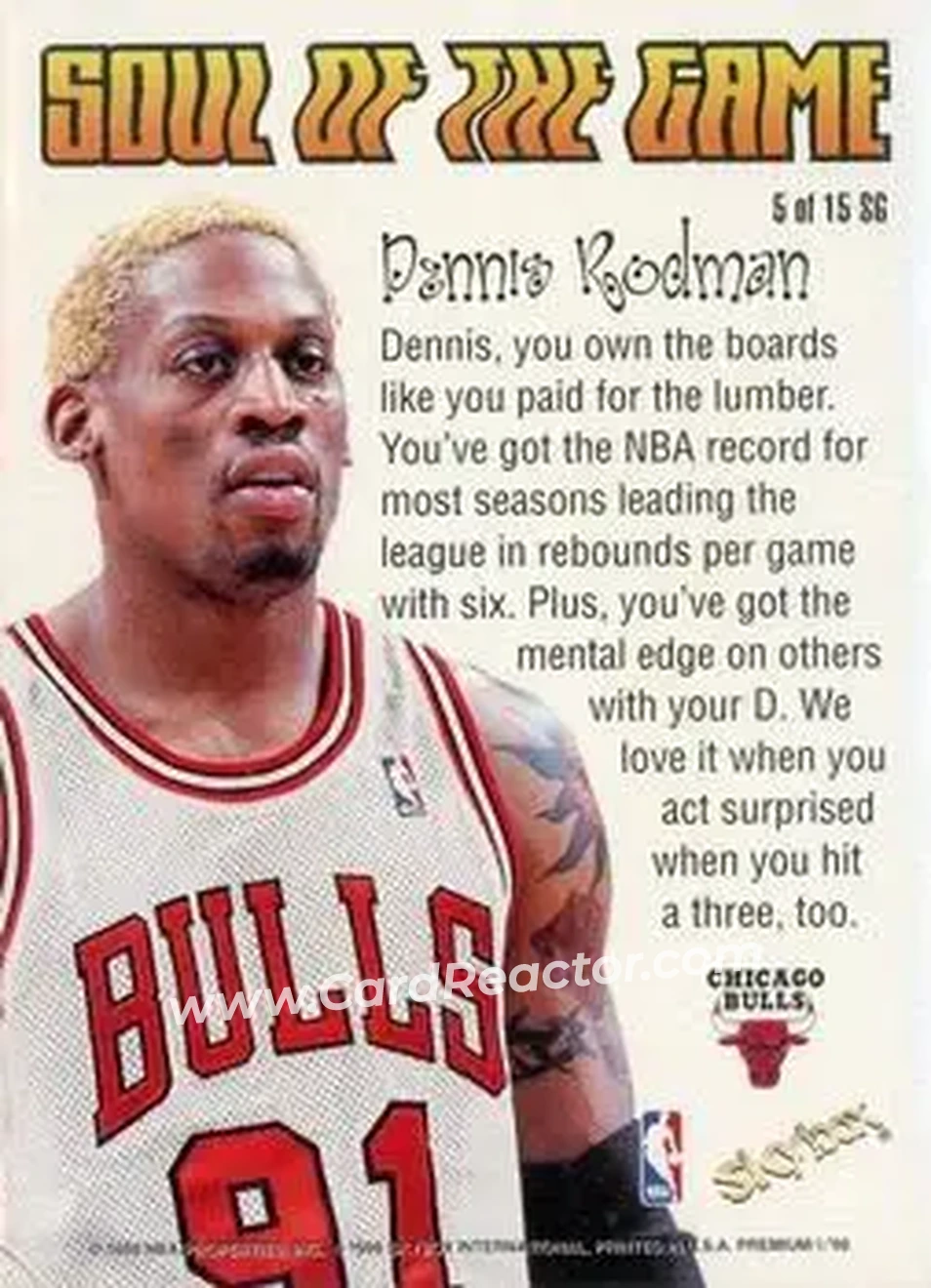 Back of Dennis Rodman