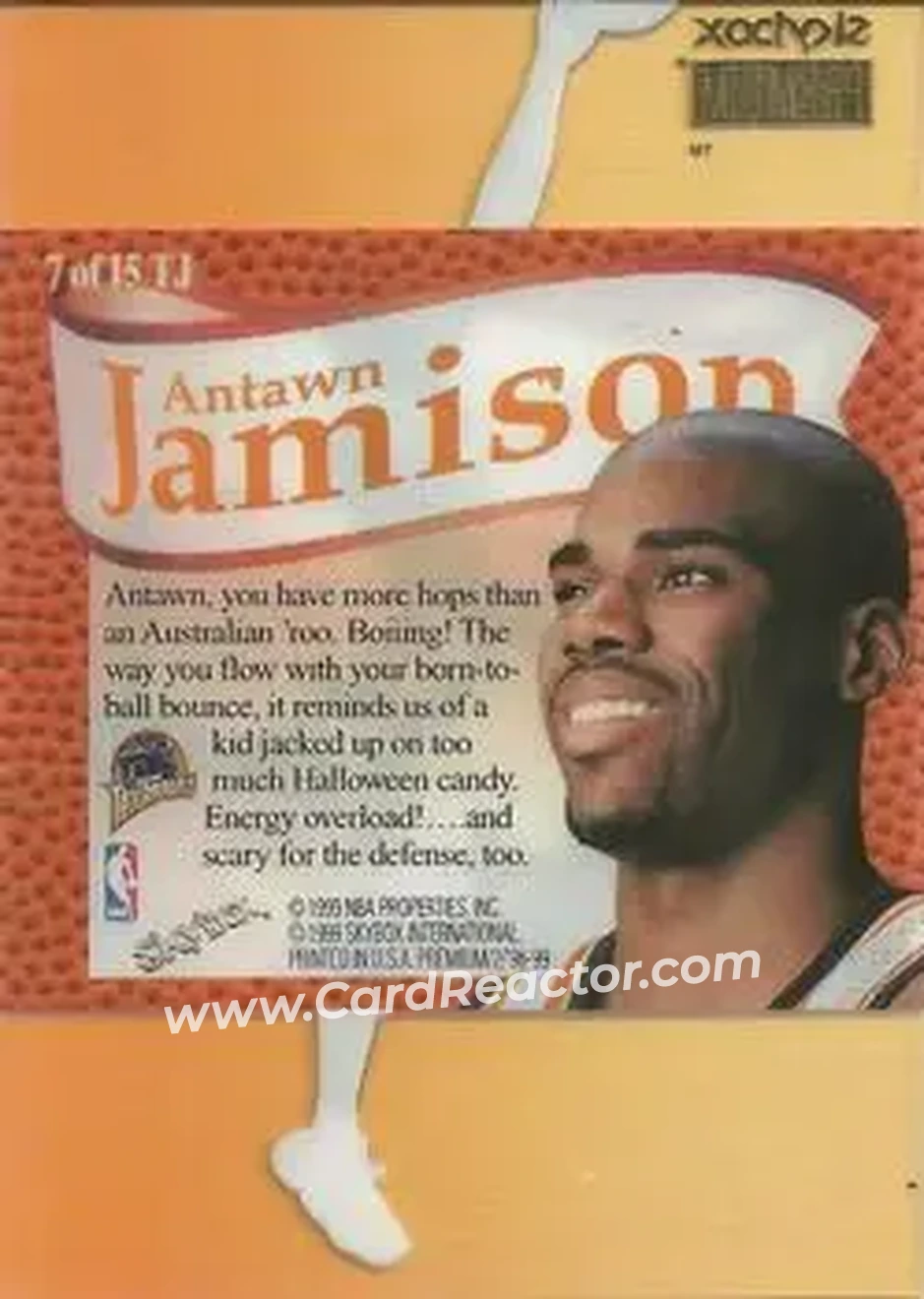 Back of Antawn Jamison