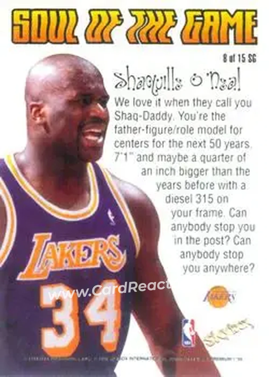 Back of Shaquille O'Neal