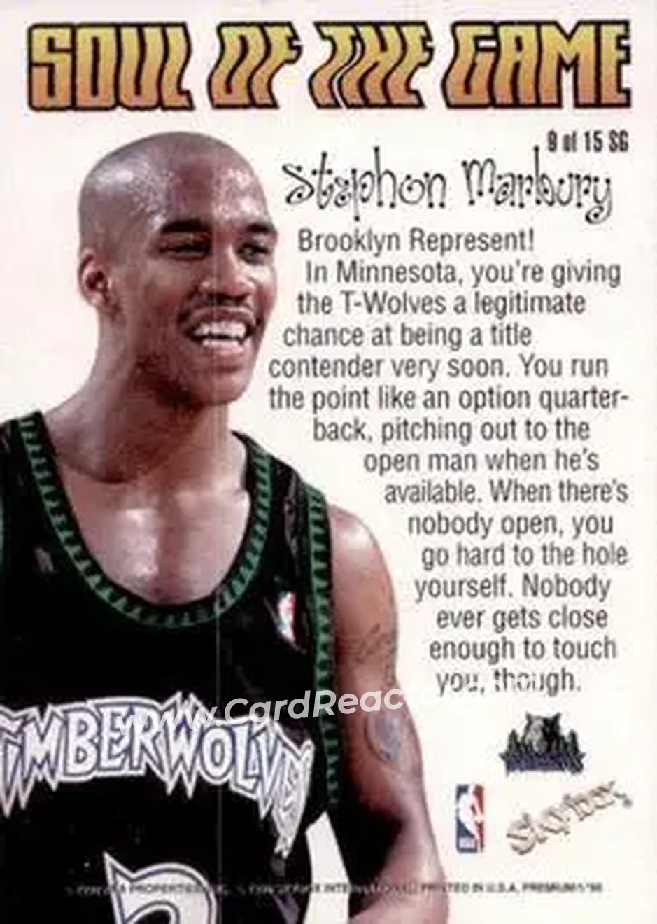Back of Stephon Marbury