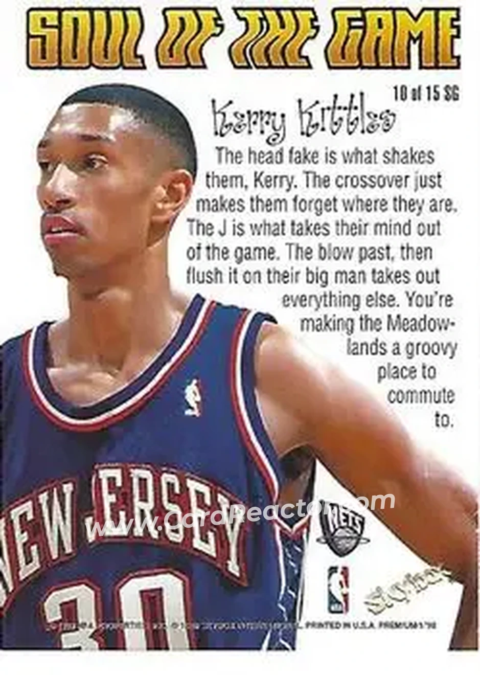 Back of Kerry Kittles