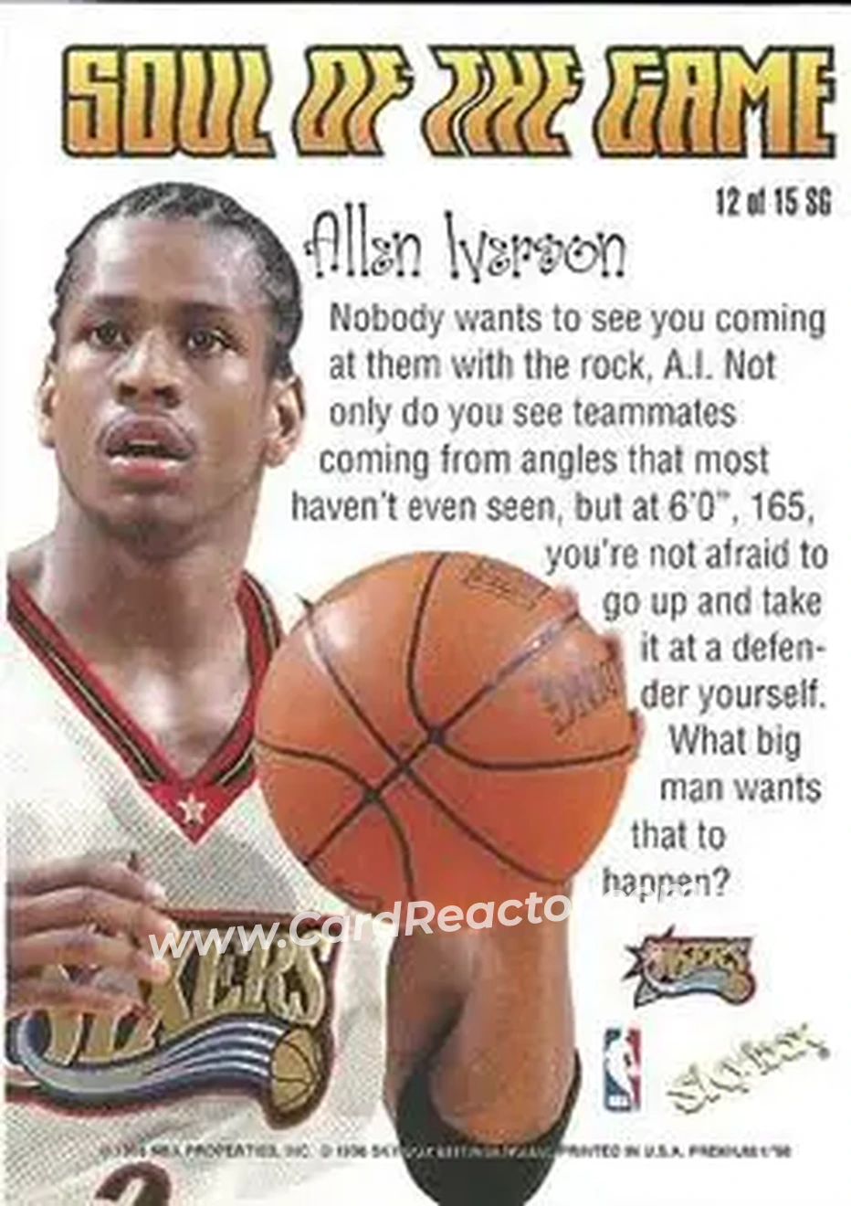 Back of Allen Iverson