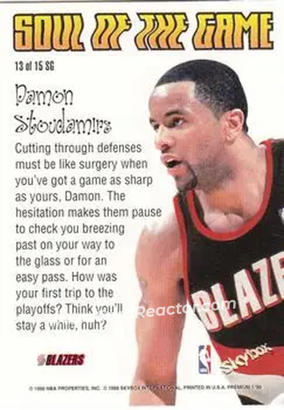 Back of Damon Stoudamire
