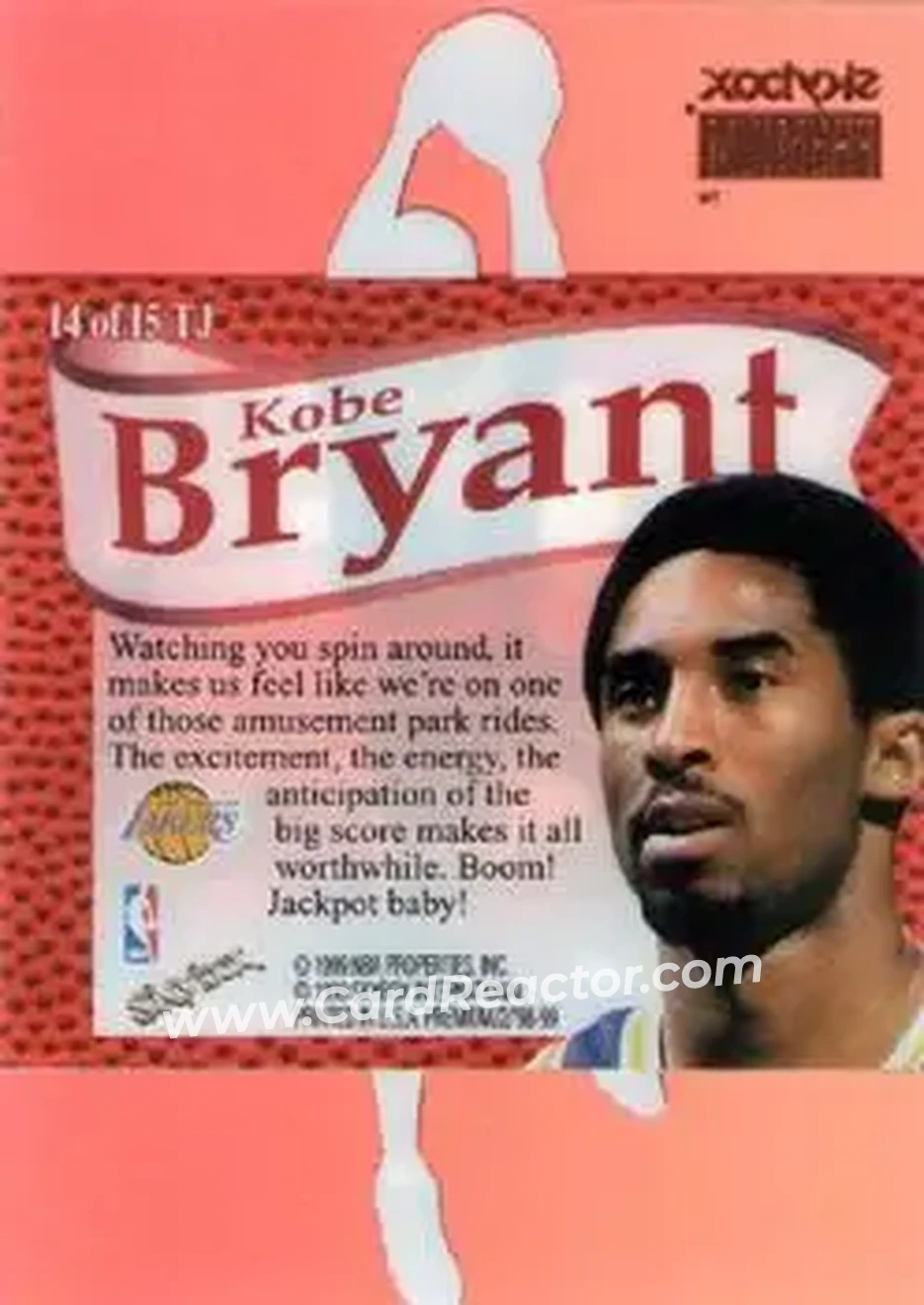 Back of Kobe Bryant