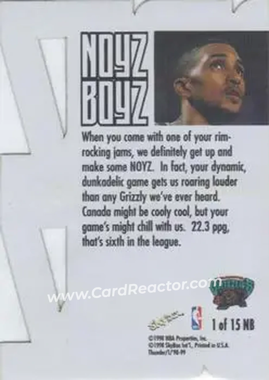 Back of Shareef Abdur-Rahim