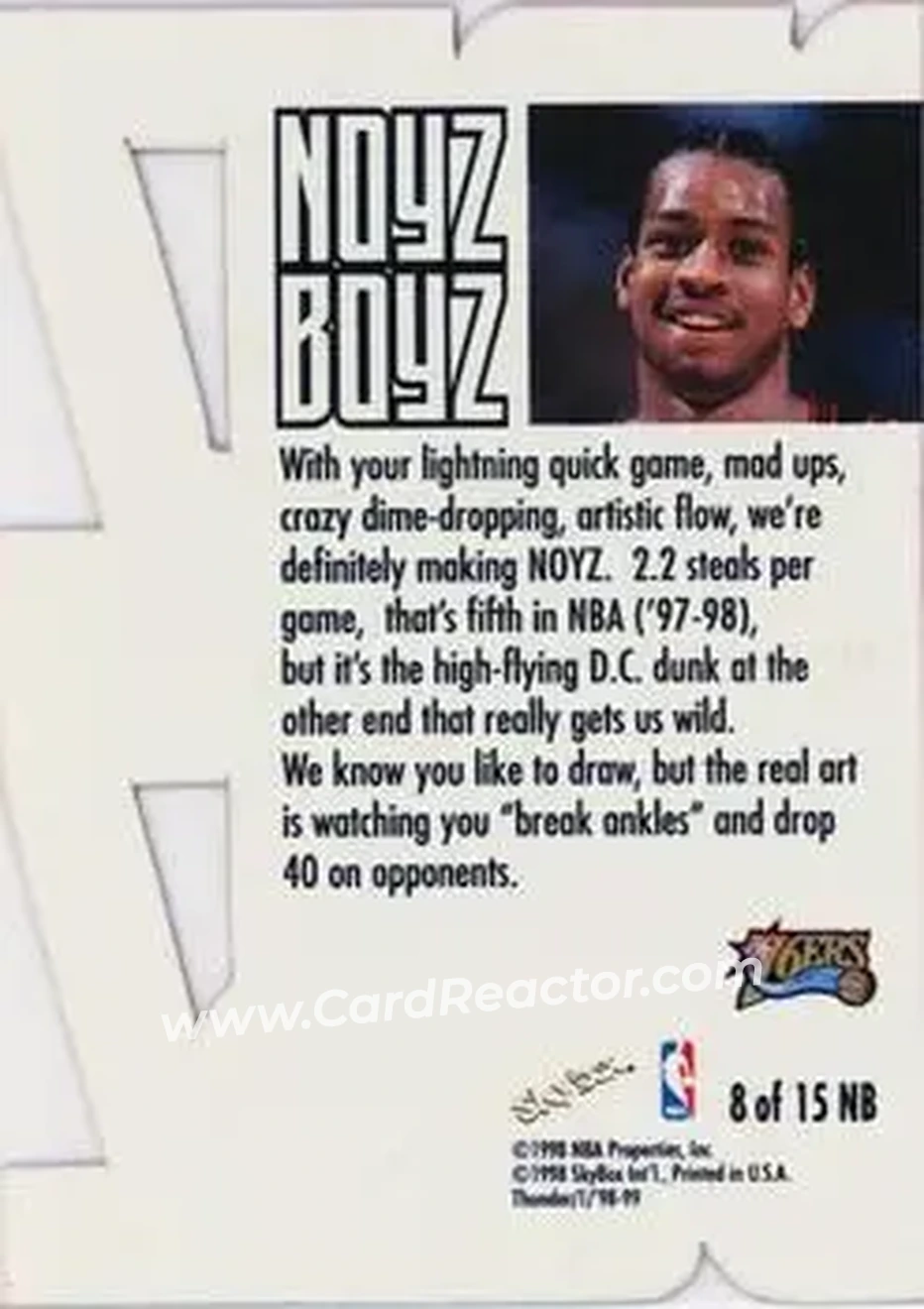 Back of Allen Iverson