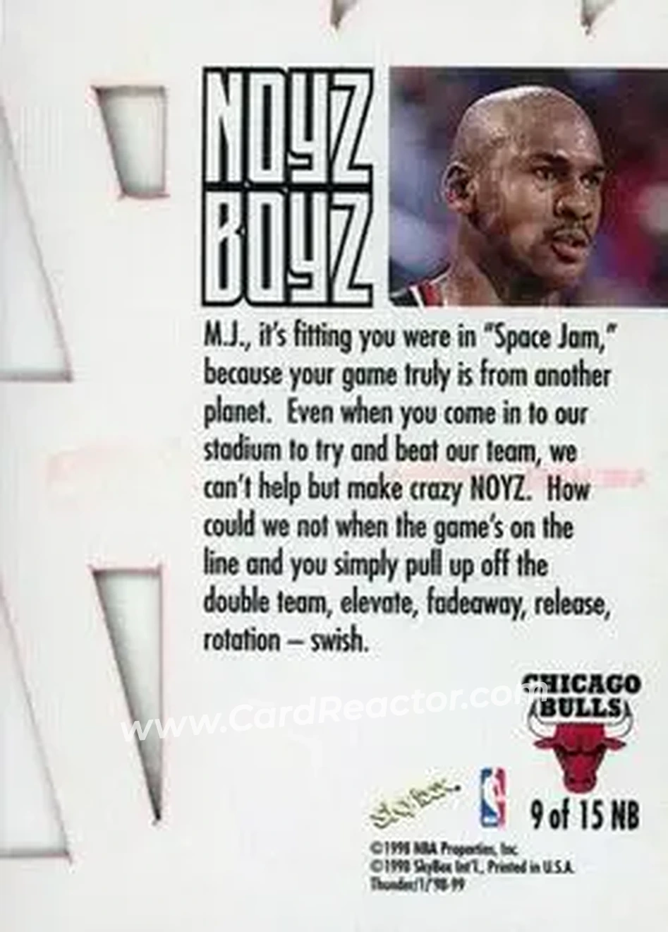 Back of Michael Jordan