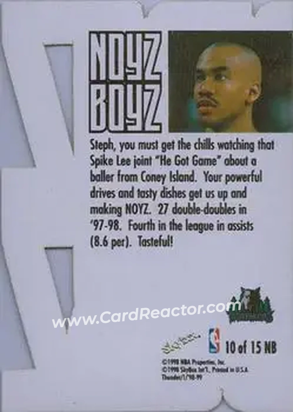 Back of Stephon Marbury