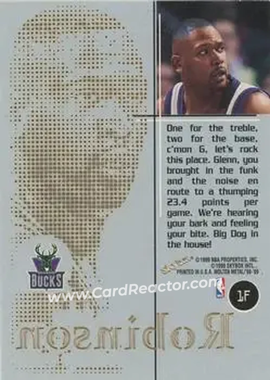 Back of Glenn Robinson