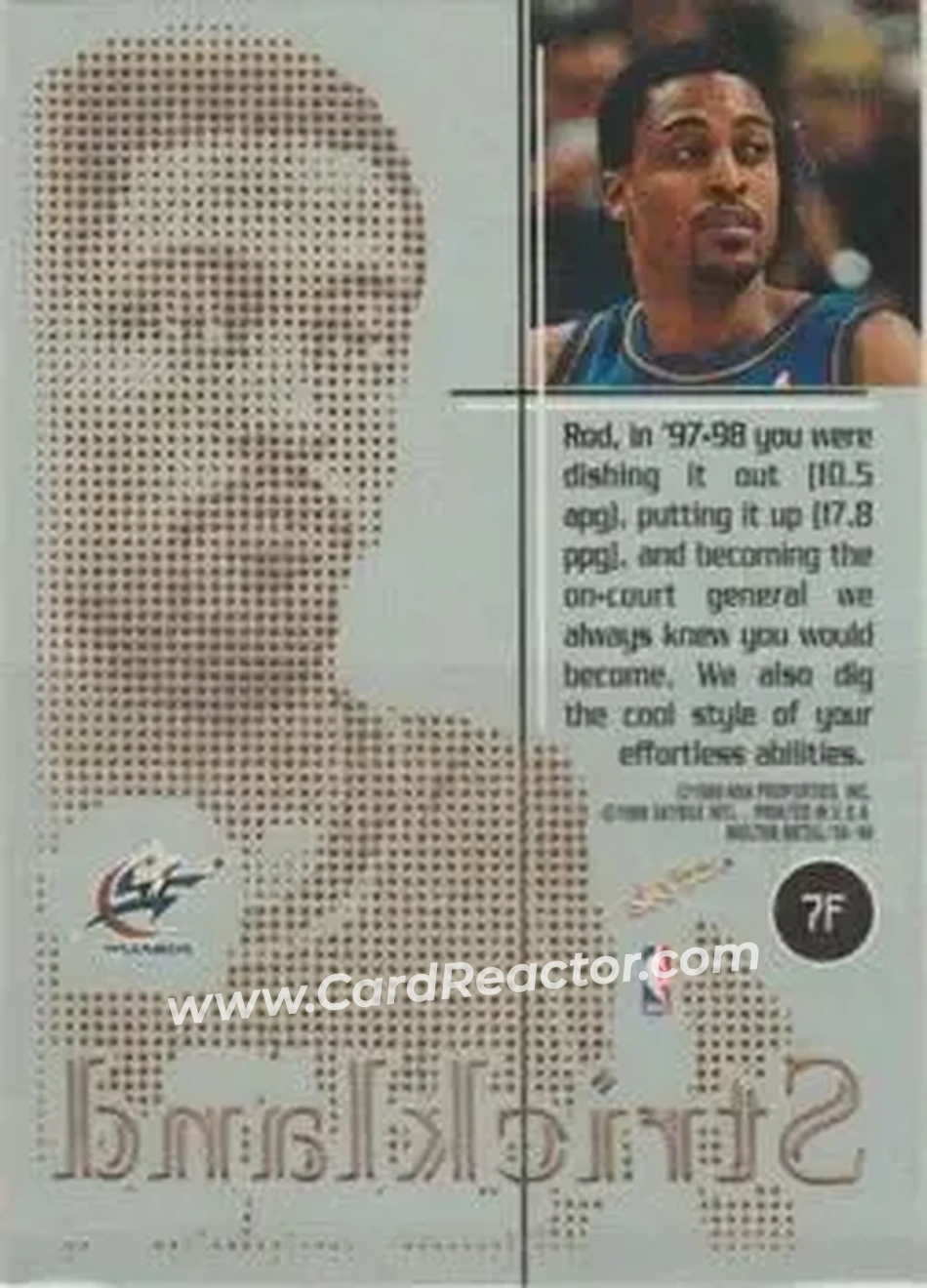 Back of Rod Strickland
