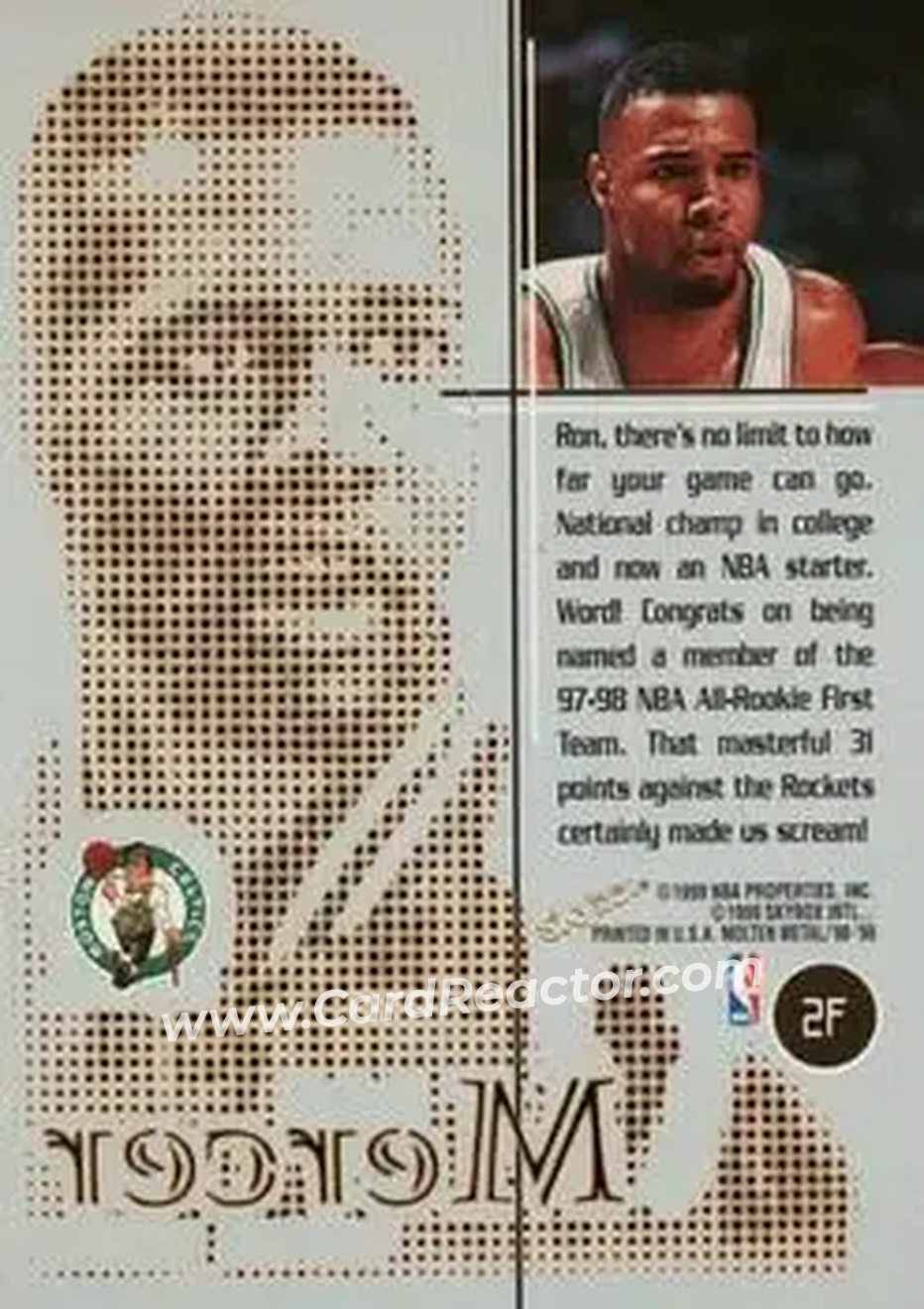 Back of Ron Mercer