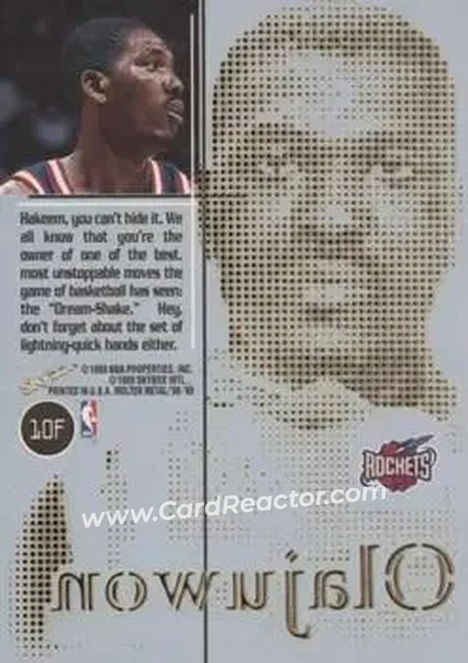 Back of Hakeem Olajuwon