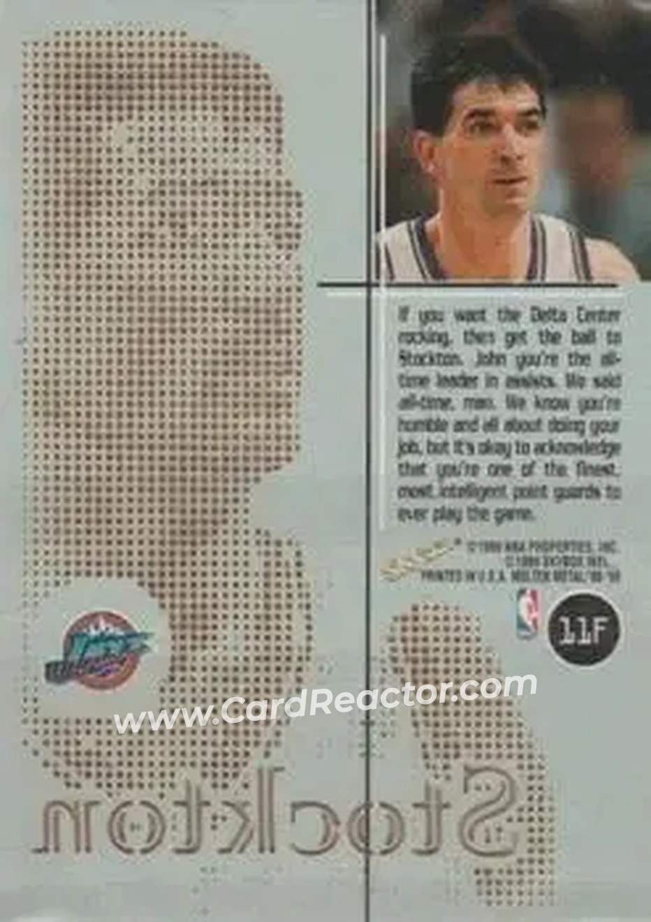 Back of John Stockton