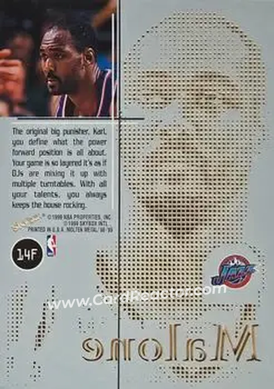 Back of Karl Malone