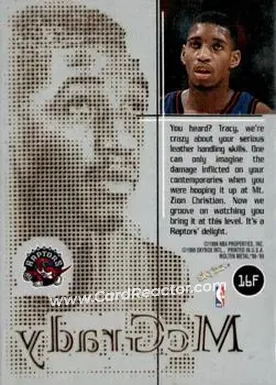 Back of Tracy McGrady