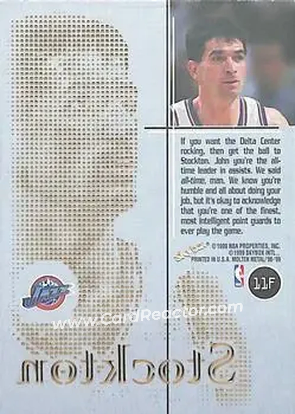 Back of John Stockton