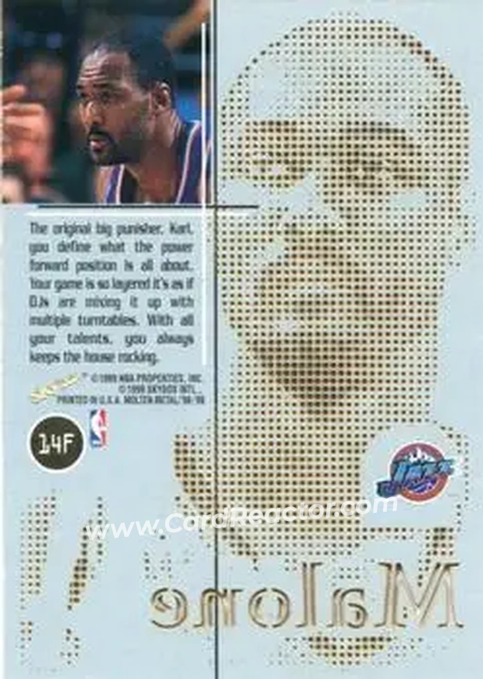 Back of Karl Malone