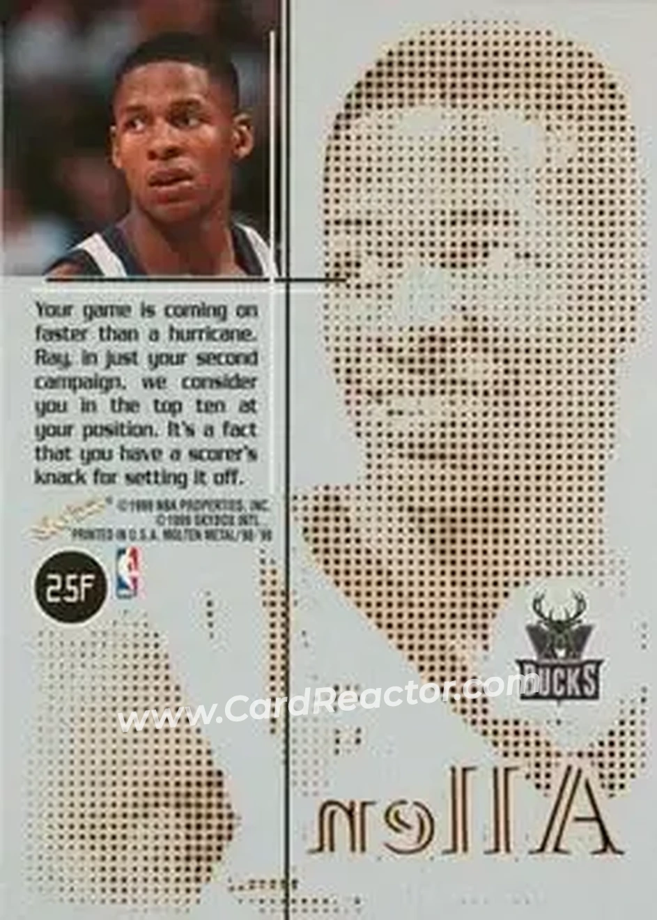 Back of Ray Allen