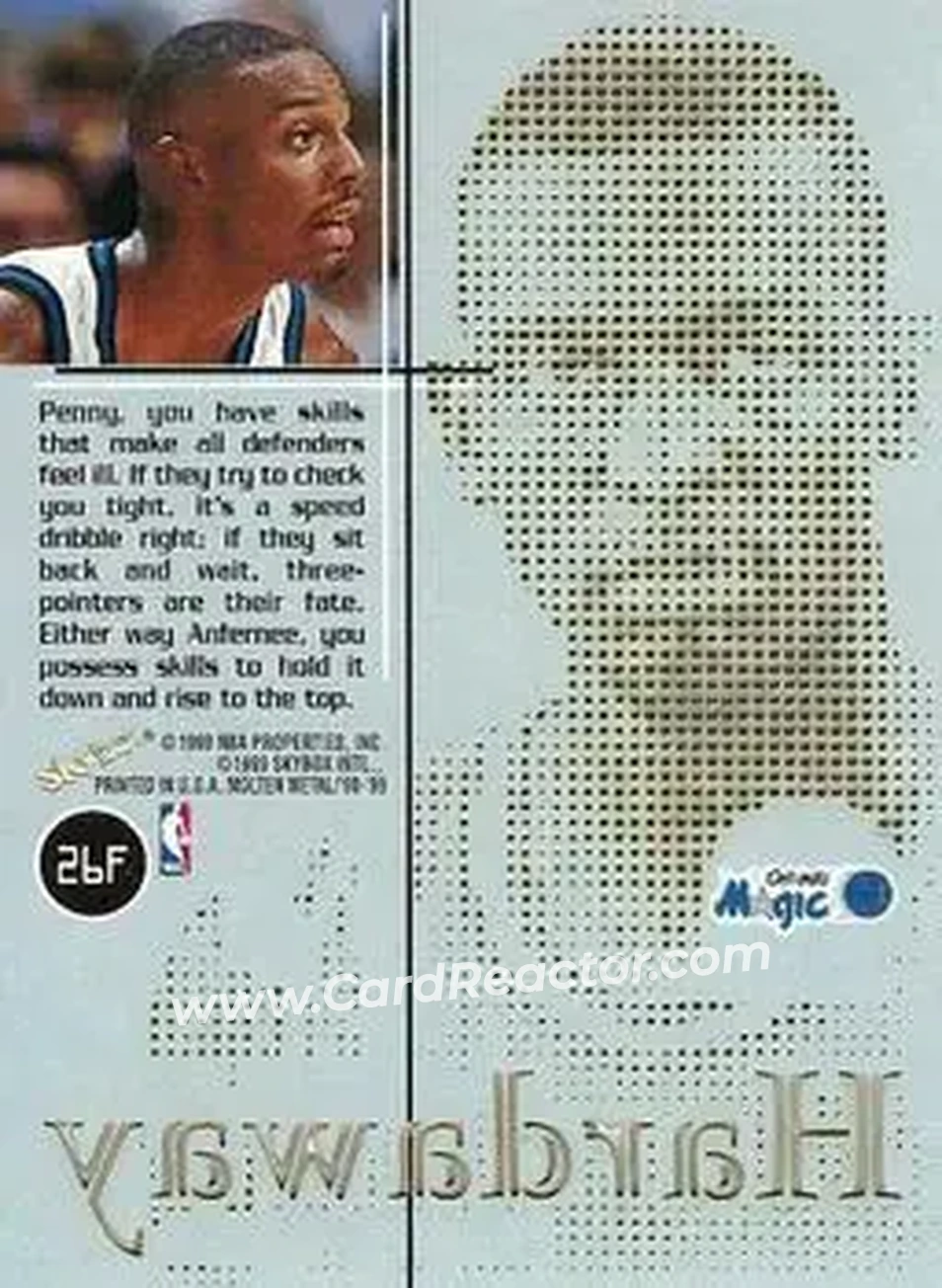 Back of Anfernee Hardaway