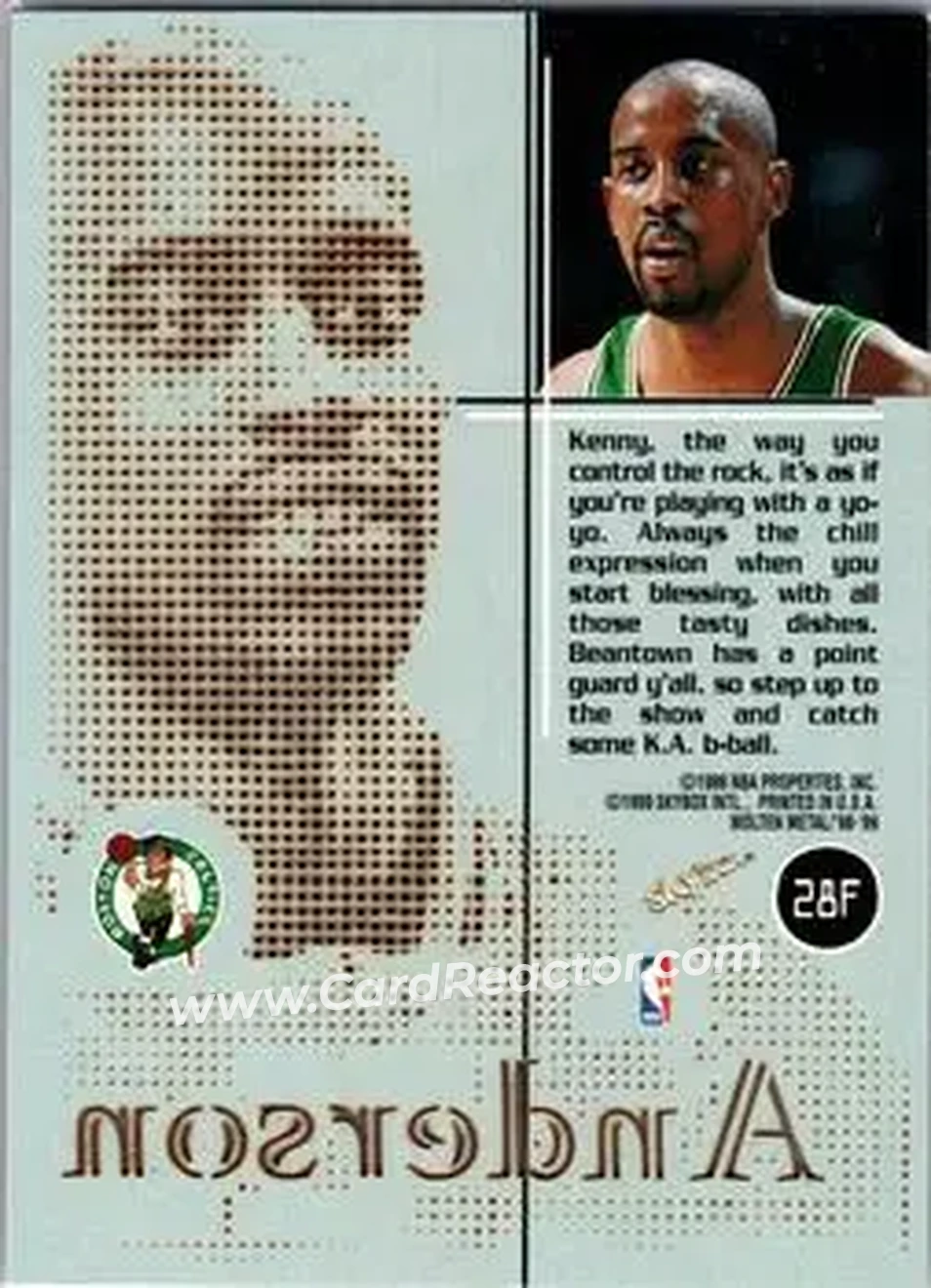 Back of Kenny Anderson