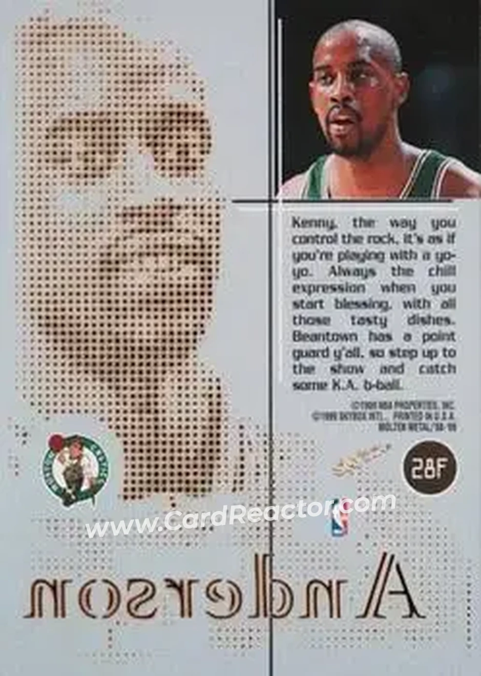 Back of Kenny Anderson