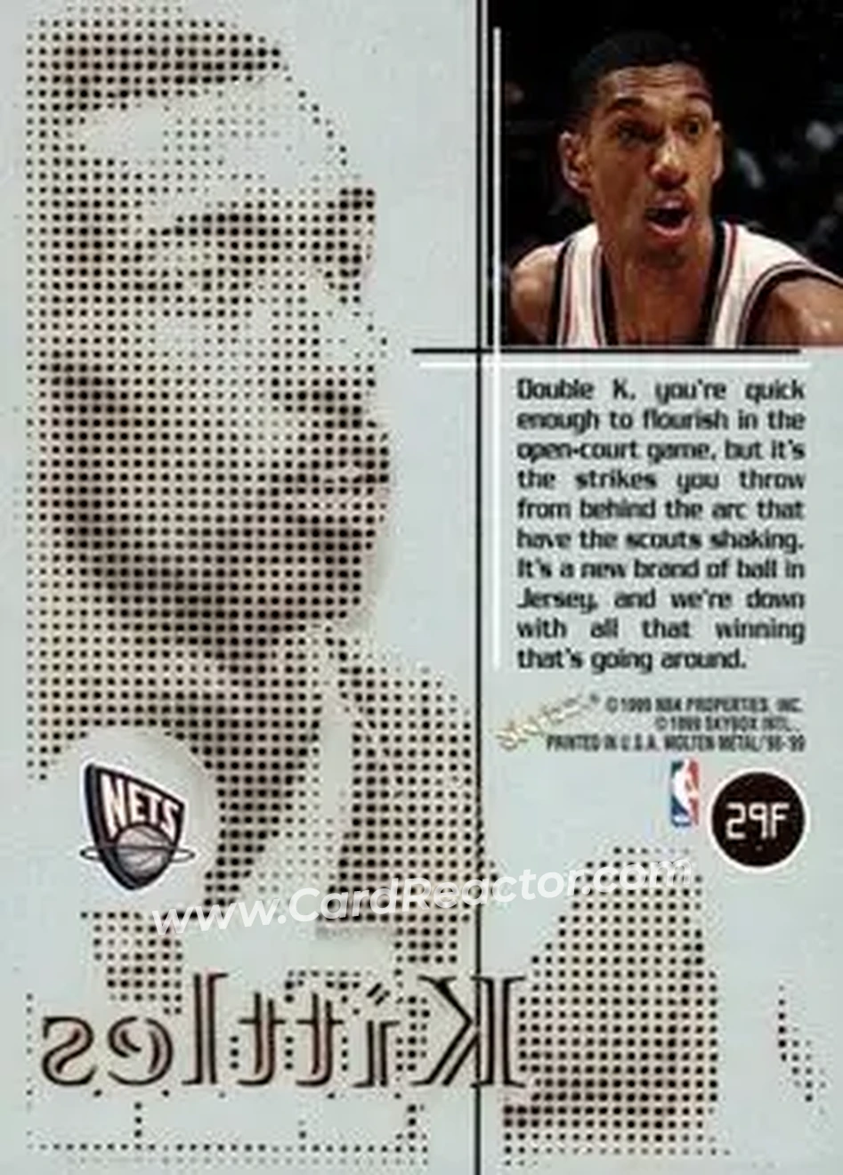 Back of Kerry Kittles