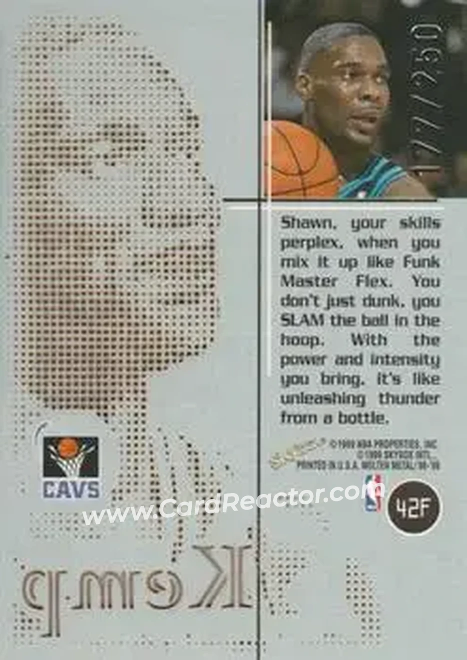 Back of Shawn Kemp
