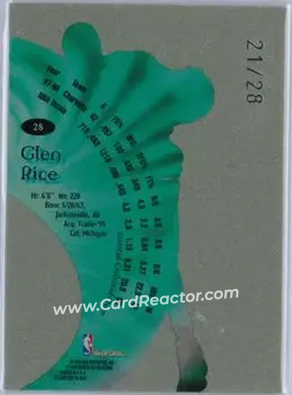 Back of Glen Rice