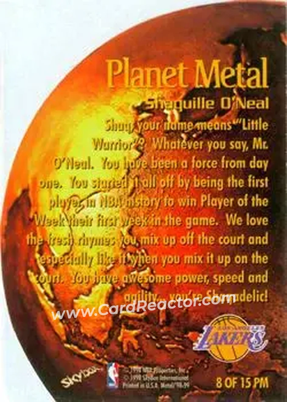 Back of Shaquille O'Neal