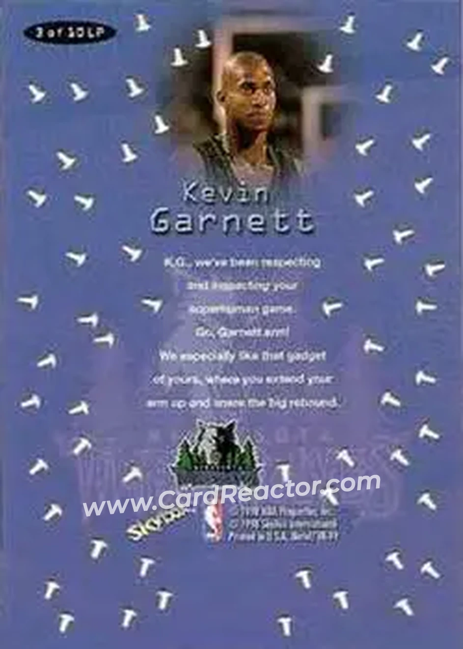 Back of Kevin Garnett