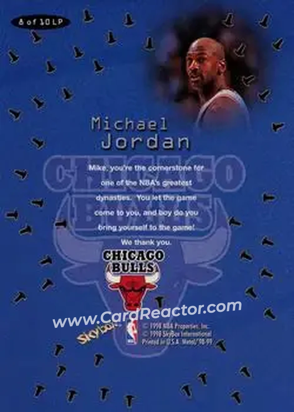 Back of Michael Jordan