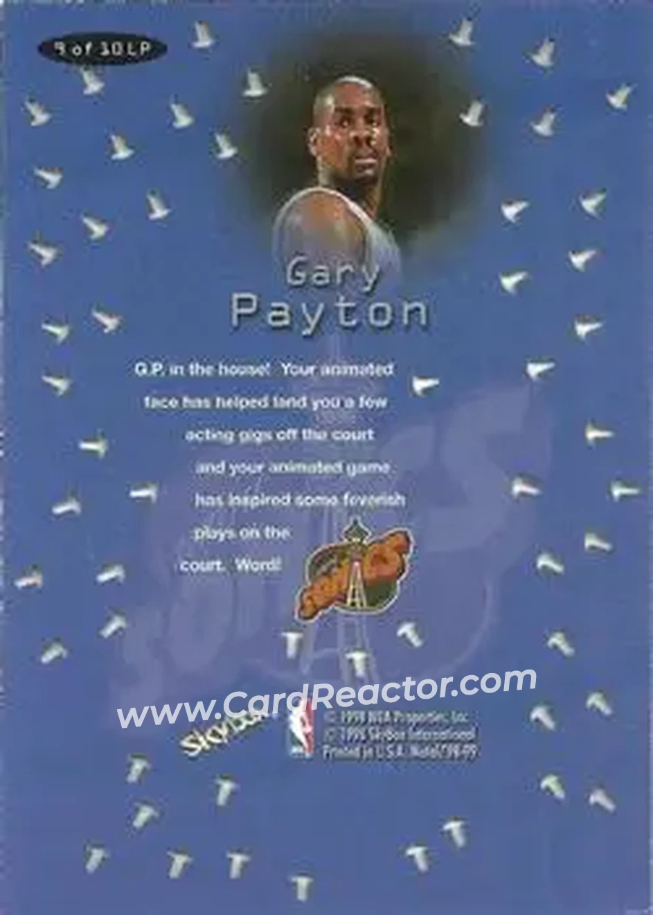 Back of Gary Payton