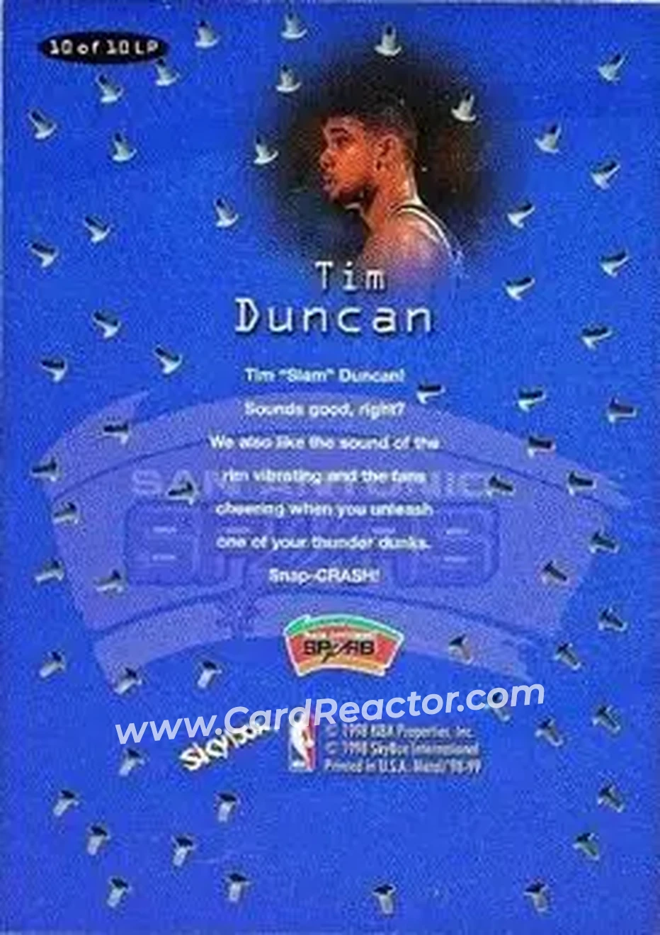 Back of Tim Duncan