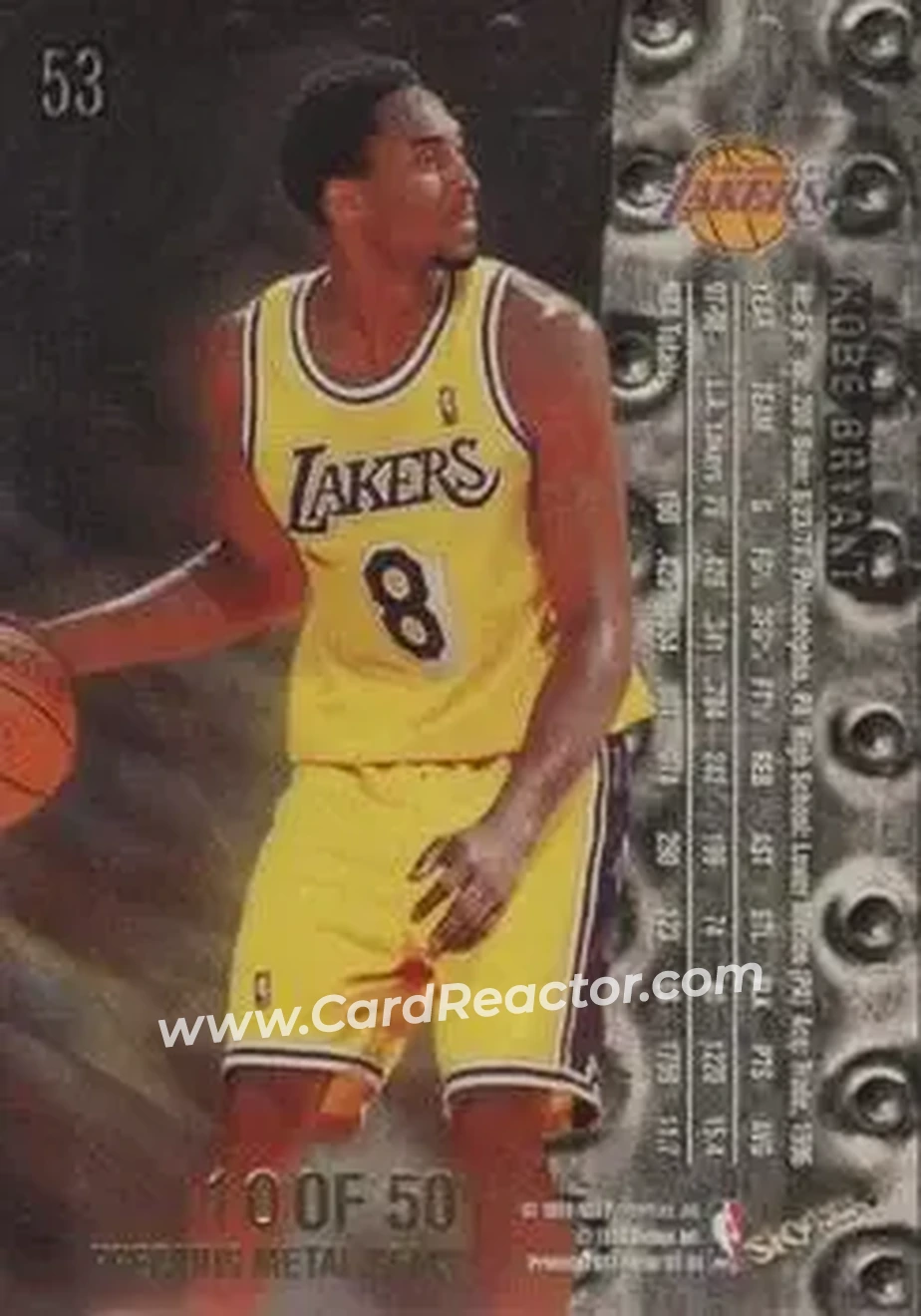Back of Kobe Bryant