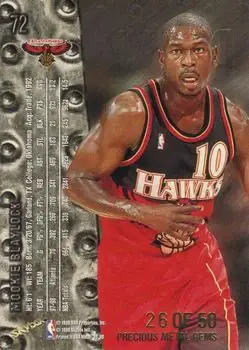 1998-99 Metal Universe - Precious Metal Gems #72 - Mookie Blaylock - Atlanta Hawks - Back