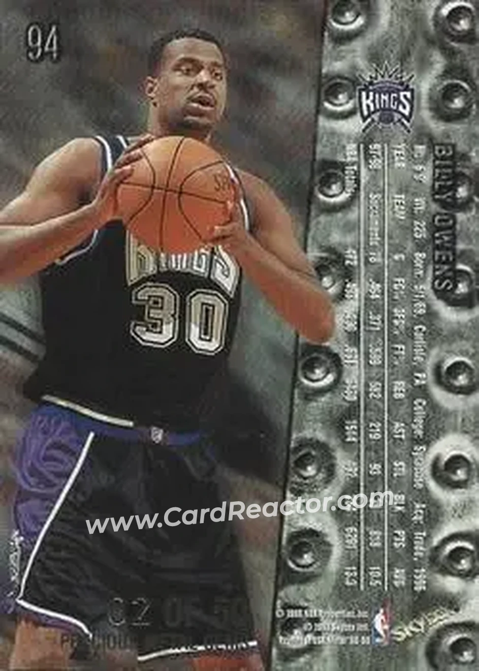 Back of Billy Owens
