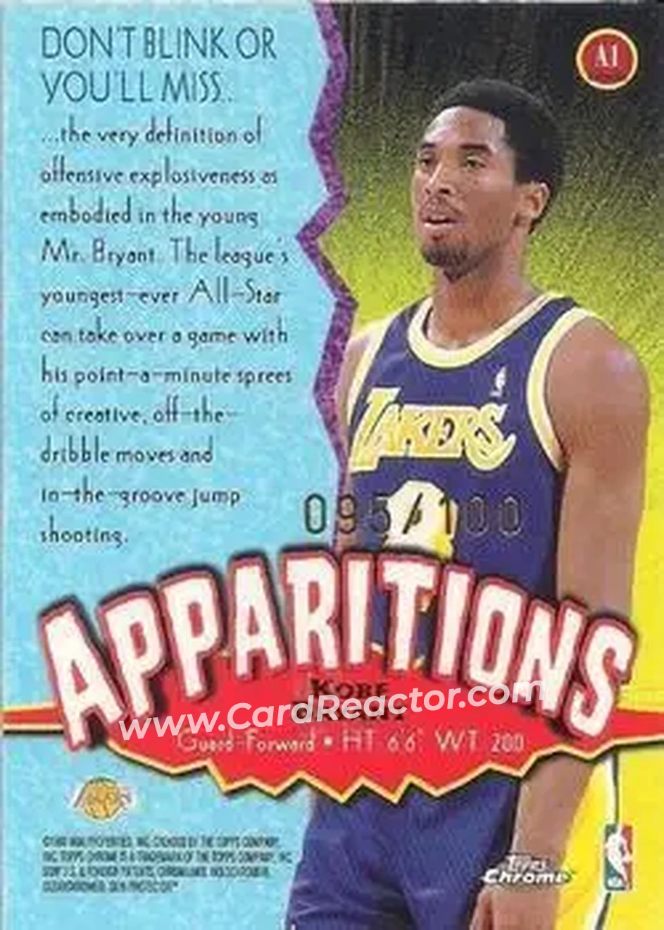 Back of Kobe Bryant