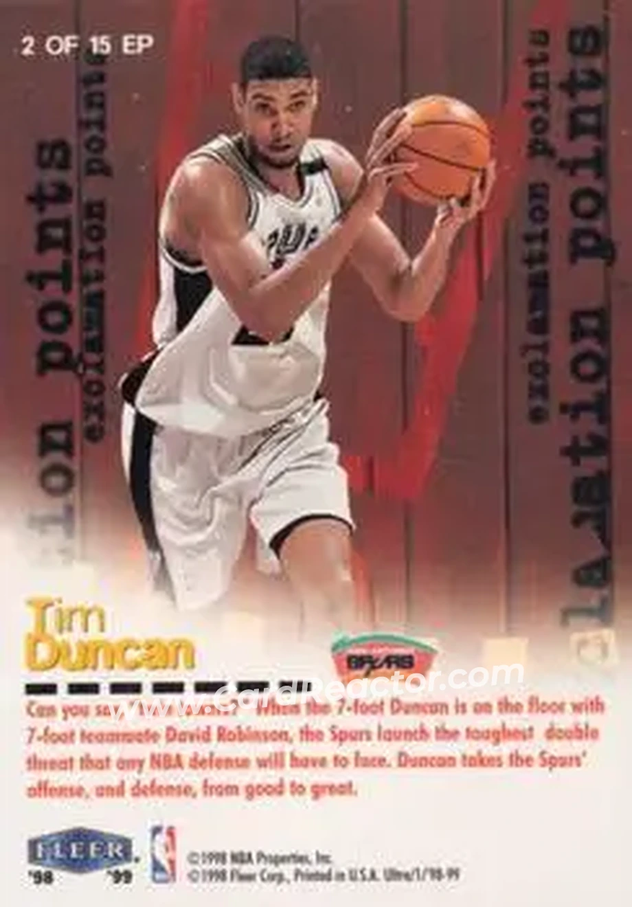 Back of Tim Duncan
