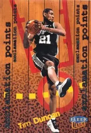 1998-99 Ultra #2 EP Exclamation Points Tim Duncan
