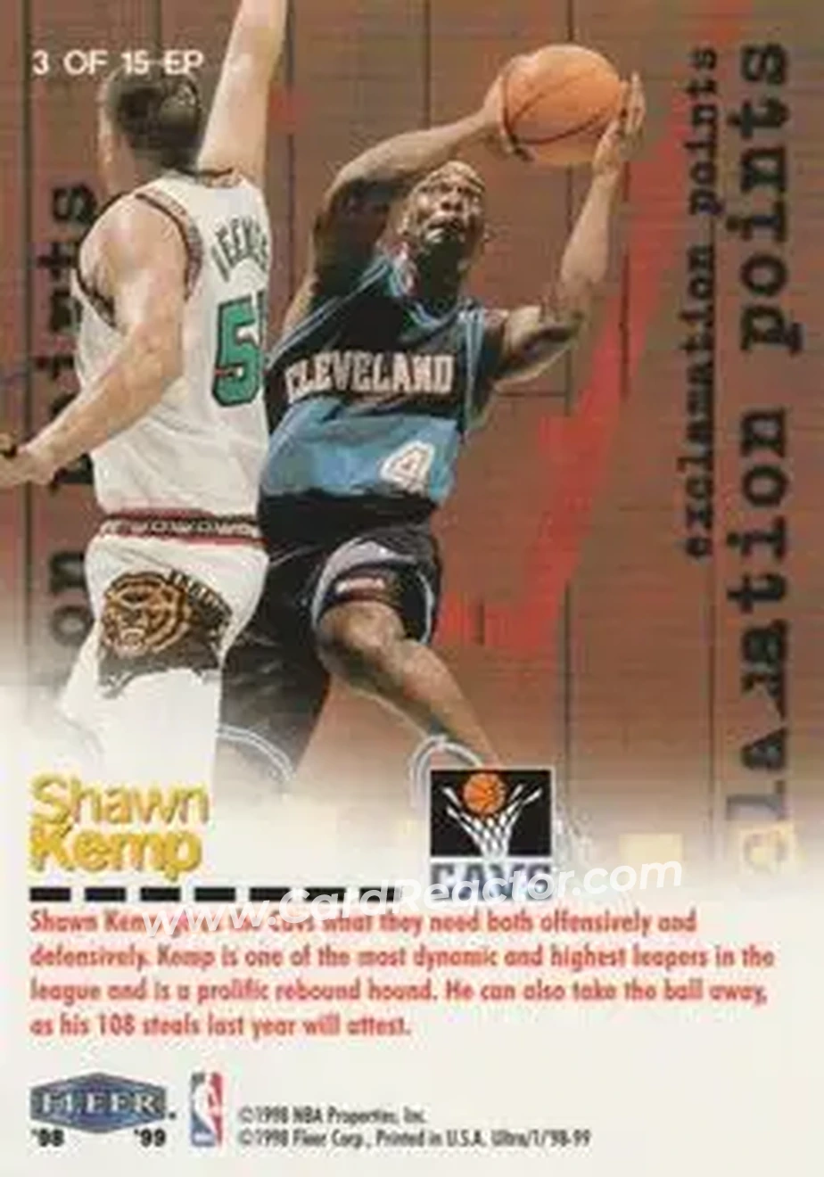 Back of Shawn Kemp