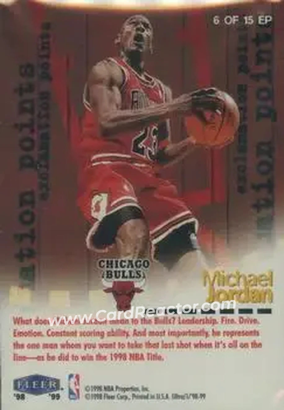 Back of Michael Jordan