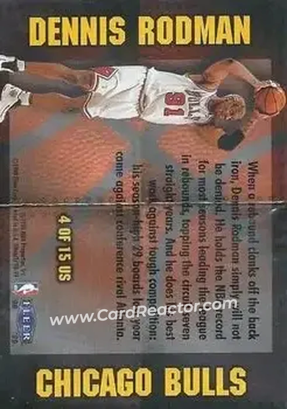 Back of Dennis Rodman