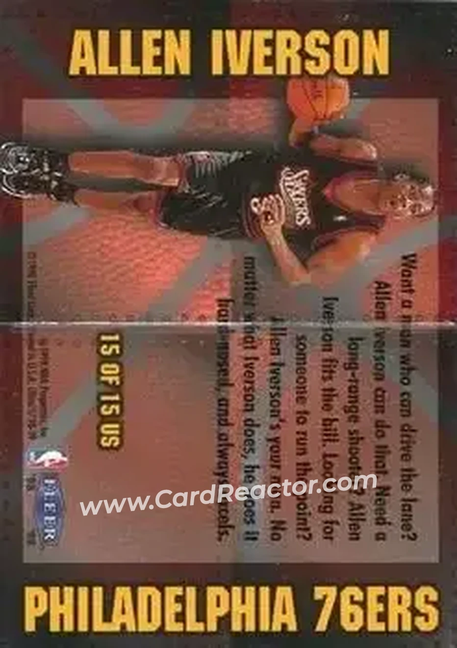 Back of Allen Iverson