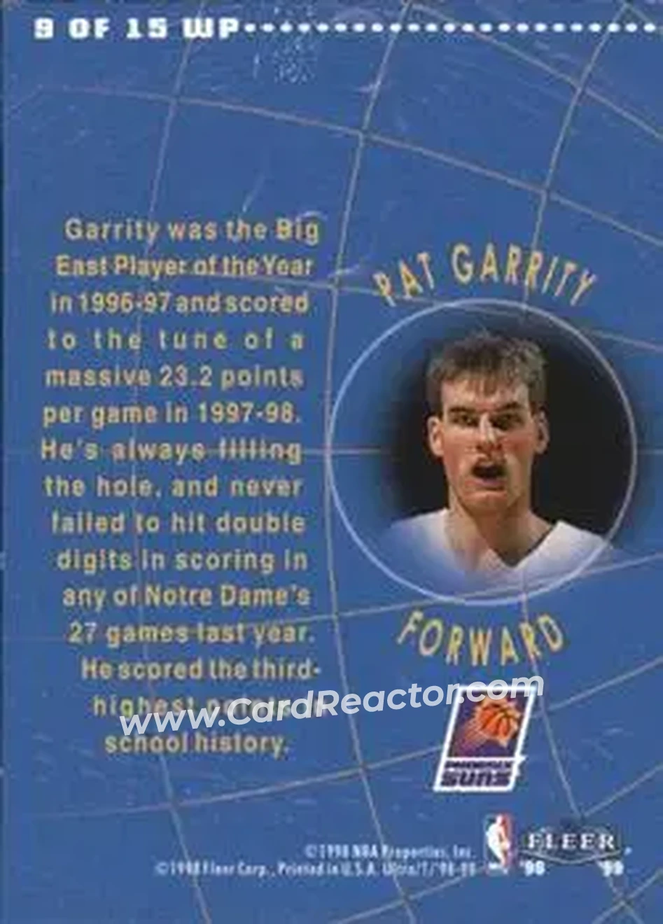 Back of Pat Garrity