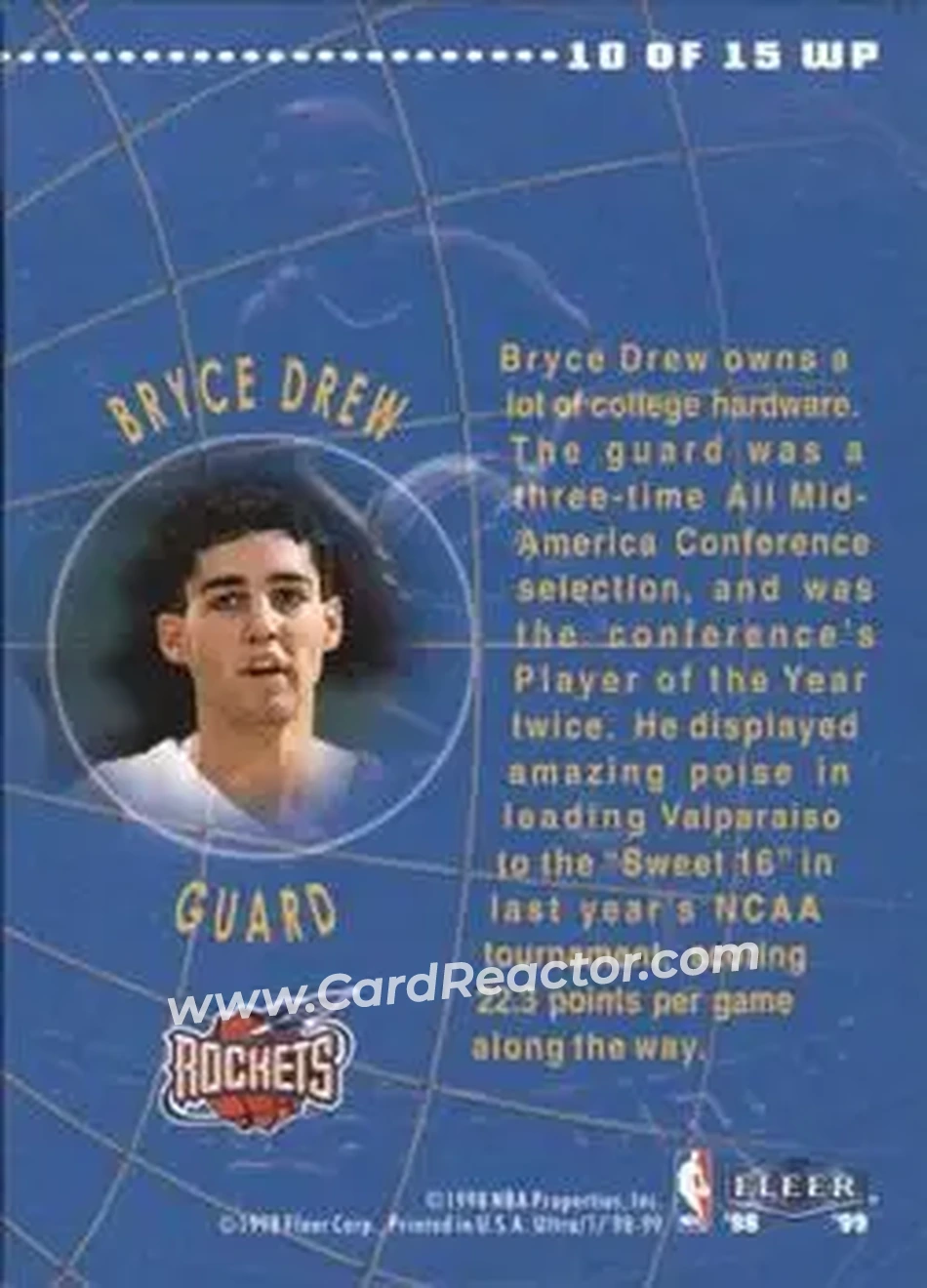 Back of Bryce Drew