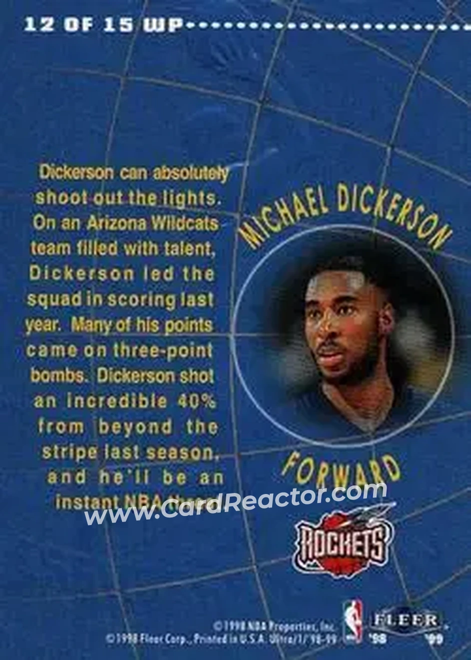 Back of Michael Dickerson