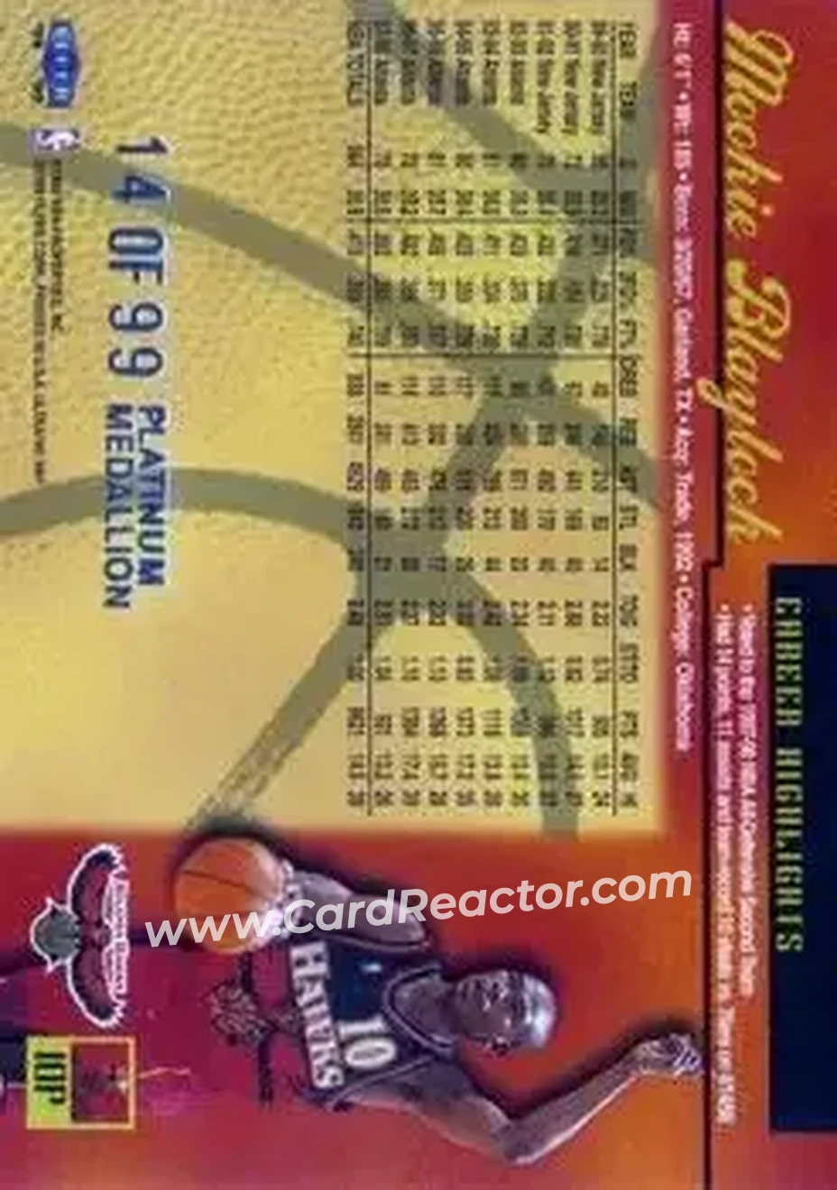Back of Mookie Blaylock