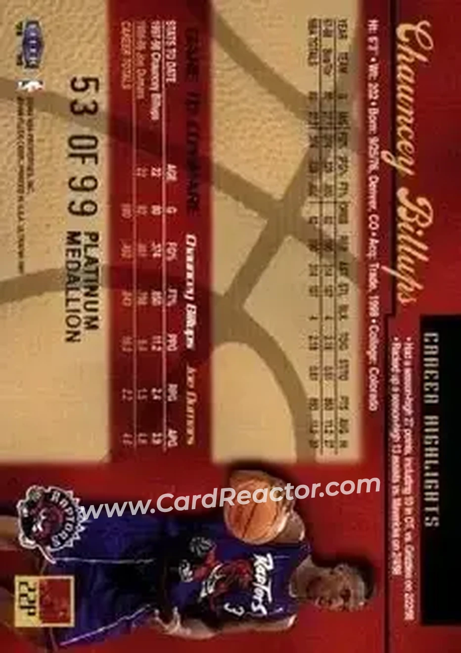 Back of Chauncey Billups